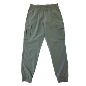 Sage Green Cargo Jogger Pants Elastic Waist Utility Hiking Trousers Men's M